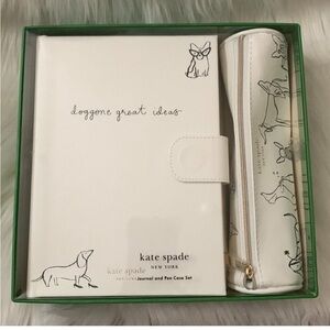 Kate Spade White Journal and Pen Case Set